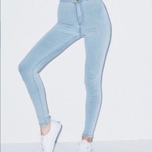 High Waisted American Apparel Skinny Jeans
